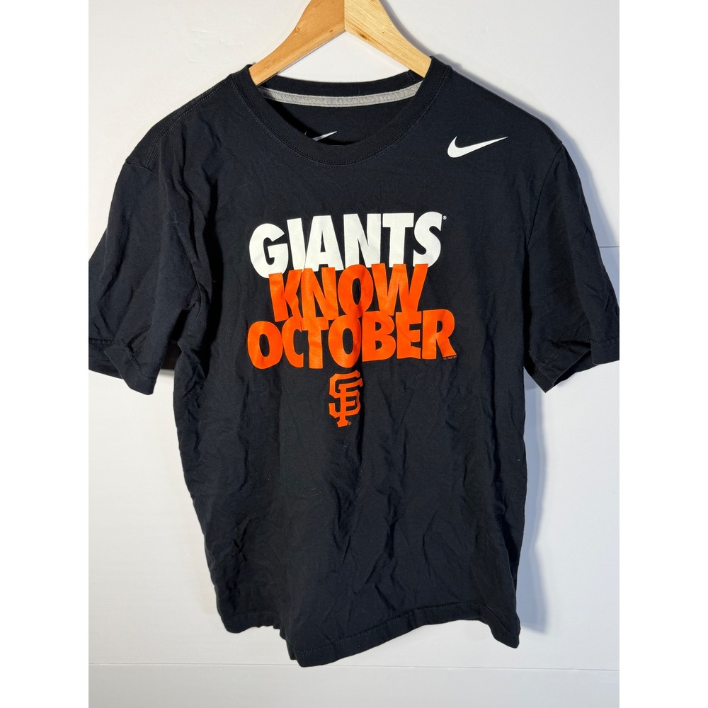 Nike San Francisco Giants Know October MLB T-Shirt Mens Large Black Regular Fit